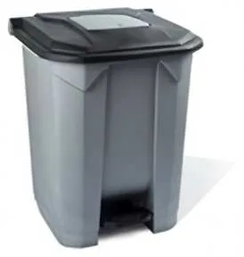 Çift Kapaklı Çöp Kovası 100 Litre - İç Kovasız Siyah