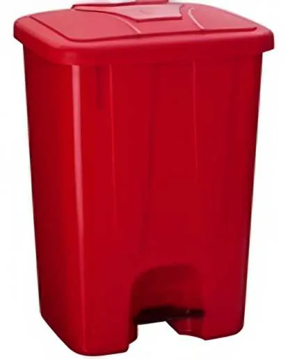 Köşeli Pedallı Çöp Kovası 65 Litre - İç Kovasız
